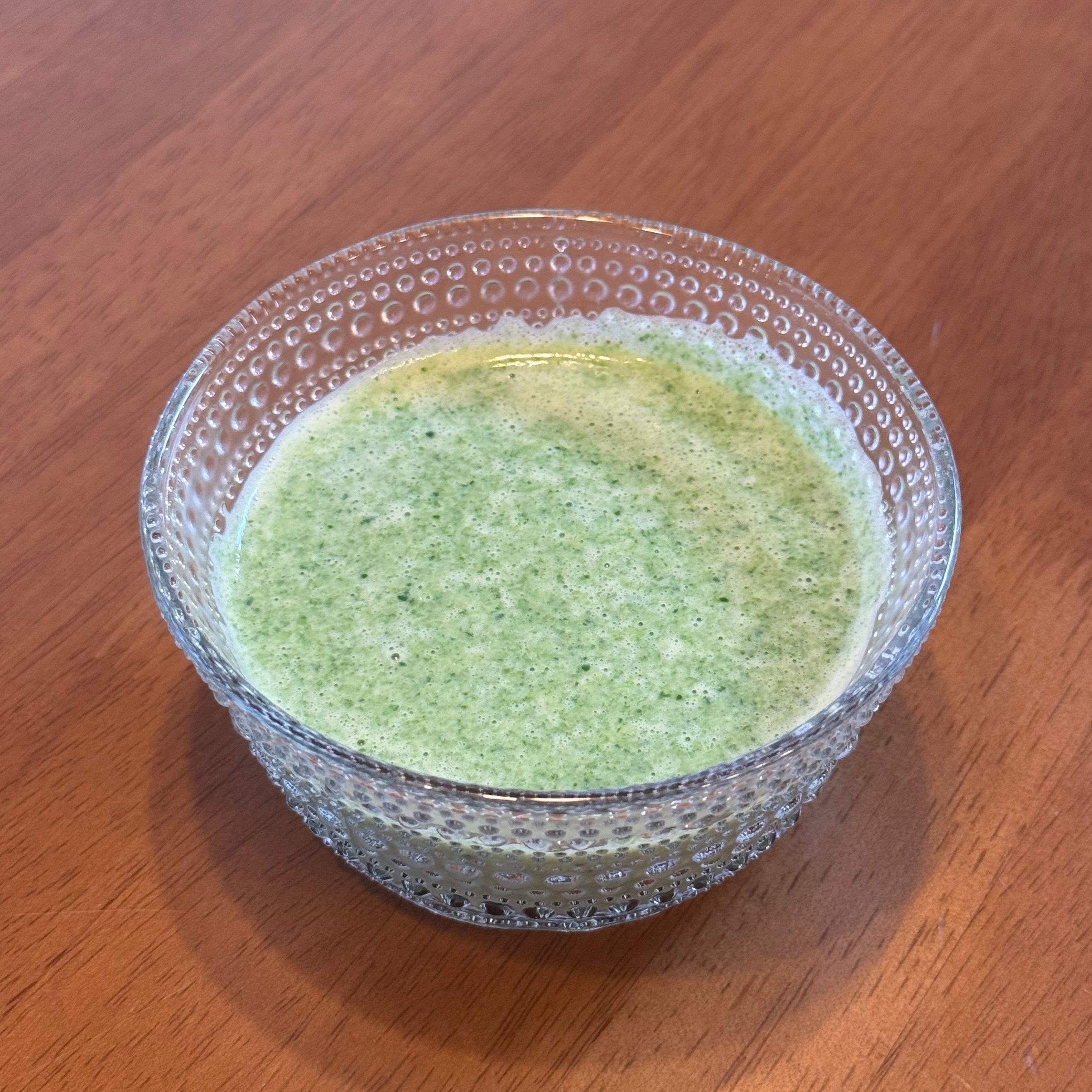 新玉ねぎとほうれん草の塩糀ポタージュ